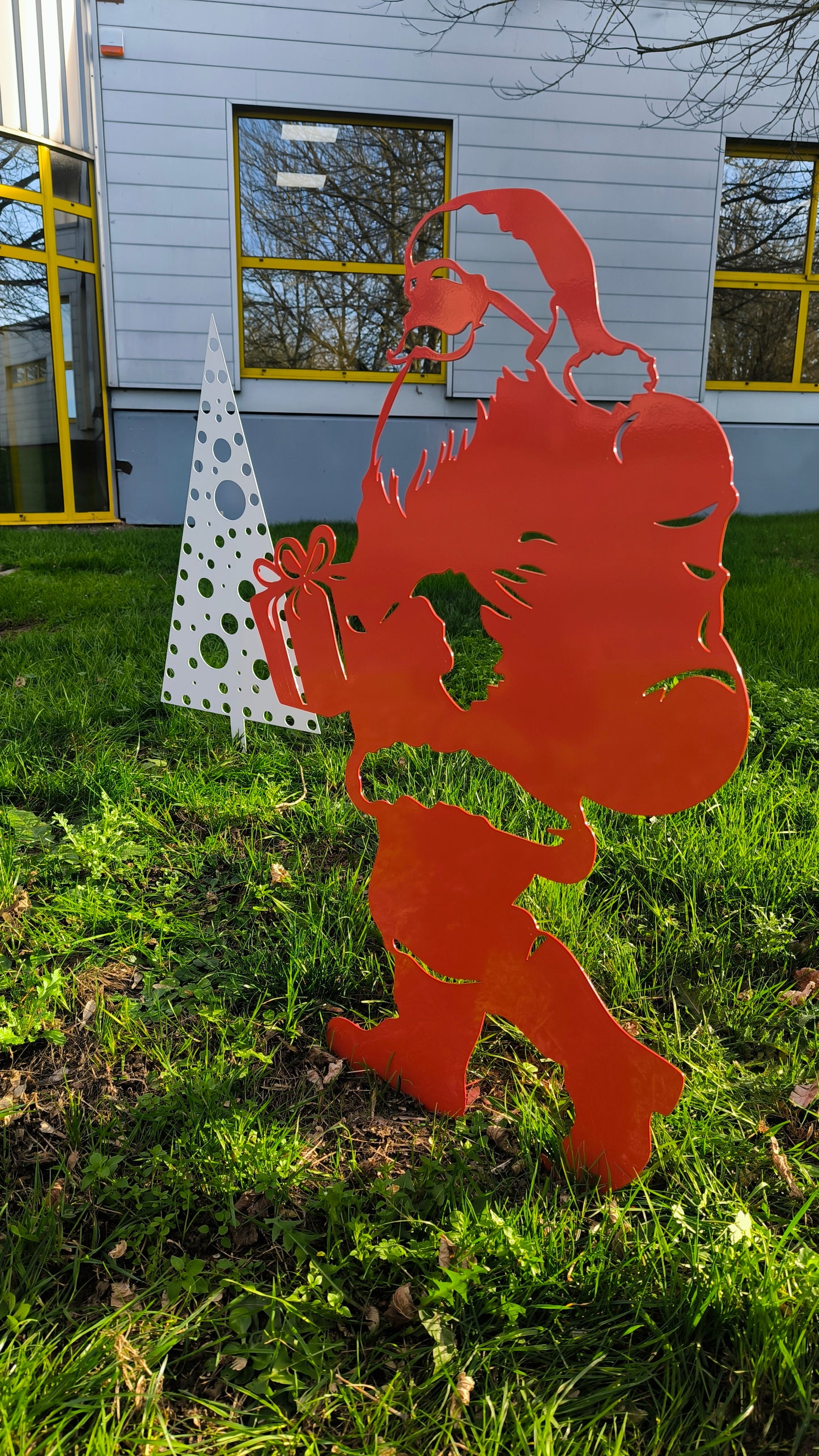 Décoration Père Noël extérieur à planter