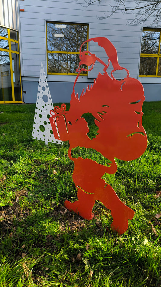 Décoration Père Noël extérieur à planter