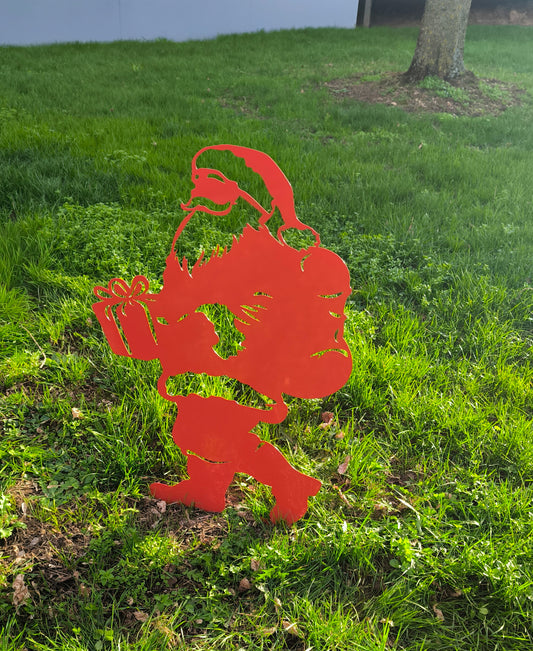 Décoration Père Noël extérieur à planter